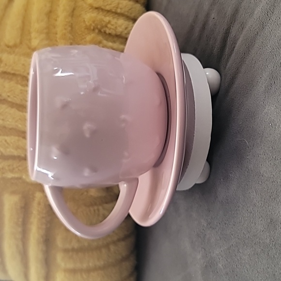 Rae Dynn Pink Heart Mug with Saucer - Picture 2 of 3